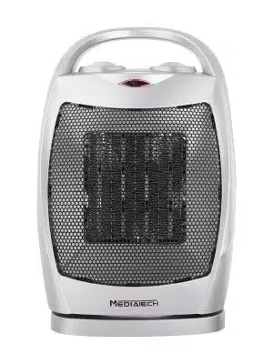 MediaTech - Ceramic Heater - 1500 Watt - Silver and Black - MT-CH003