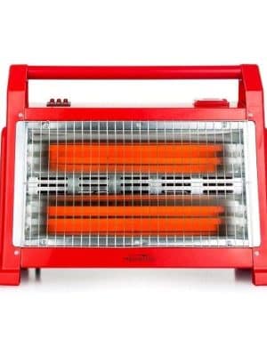 MediaTech - Halogen Quartz Heater - 1600 Watt - Red - MT-RH10